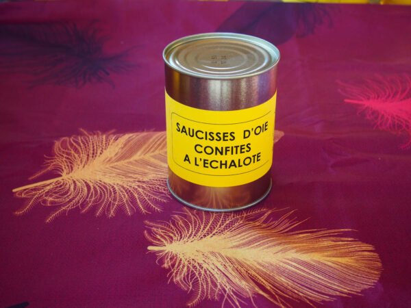 Saucisses d'oie confites
